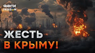 МЕГАВЗРЫВЫ В КРЫМУ ⚡ Первые КАДРЫ | На полуострове ввели РЕЖИМ ЧП - горит нефтебаза