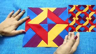 How to make Easy Quilt pattern | Faliya ki Design | Patchwork Bedsheet Design cutting and stitching