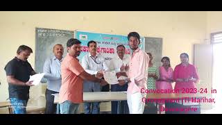 Convocation 2023-24  in Government ITI Harihar, Davanagere...