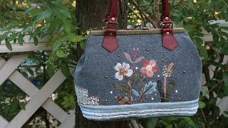 Hand Quilt Applique Embroidery Bag │  How To DIY Craft Tutorial