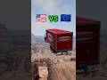 American truck vs European truck #beamngdrive #beamng #gaming #shorts