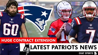 David Andrews EXTENSION With New England + Jacoby Brissett SPEAKS OUT On Drake Maye | Patriots News