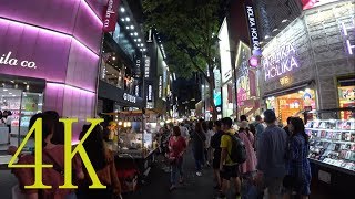 [ 4K ] KOREA,   Walk  Myeong-dong at night ( Part 1 ), 밤에 명동을 걷다 파트1