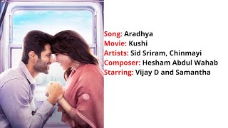 Aradhya| Lyrics with English Translation | Kushi | Vijay D, Samantha |  Sid Sriram | Chinmayi
