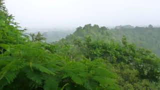 Heavy rain on Phnom Srey