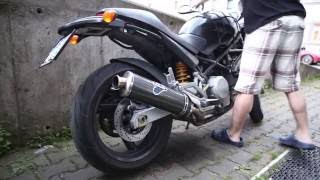 Ducati Monster 620 sound comparison of stock exhaust, no exhaust, Termignoni slip-ons