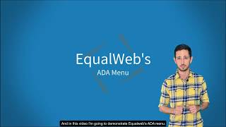 Website Accessibility ToolBar Demonstration by EqualWeb