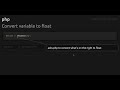 Convert variable to float
