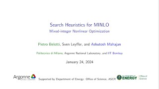 Lecture 45: Search Heuristics for MINLO, by Sven Leyffer.