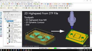 MasterCam X5 || 2D Highspeed Mill from .STEP model