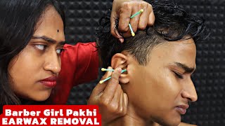 Heavy Oil Head Massage \u0026 Earwax Extraction by Pakhi | Neck Cracking | Ear Fingering | ASMR