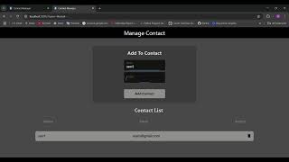 Contact Manager || React Project || Frontend Project