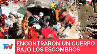 DERRUMBE EN VILLA GESELL I Los bomberos encontraron un muerto bajo los escombros del hotel