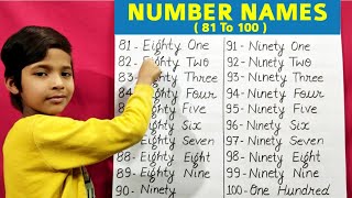 Number Names 81 to 100 With Spelling | Maths For Beginner | English Numbers | Ginti | #rsgauri