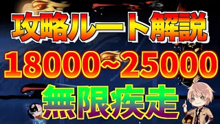 【忍者マストダイ】⚠️解説 無限疾走18000~25000m 攻略ルート紹介