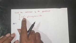 Calculus of Variation| Find the Extremal of the functional|18mat31 Module 5(Jan./Feb.2023 Q.no-9b)