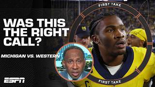 Stephen A. responds to Michigan’s win over Western Michigan: 