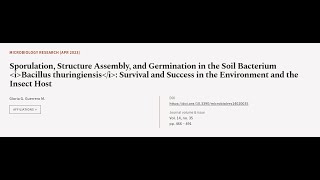 Sporulation, Structure Assembly, and Germination in the Soil Bacterium Bacillus thuri... | RTCL.TV