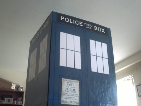Homemade Cardboard Doctor Who TARDIS Homemade Cardboard Doctor Who TARDIS