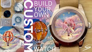 Build your own Custom Watch from AliExpress parts: Hand-Painted Clouds Watch