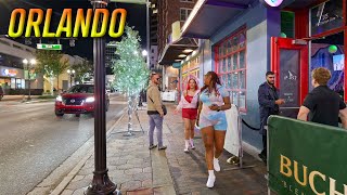 Orlando Florida Night Walk Through Downtown