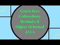 Codecademy Learn Java, Methods part 2, Object Oriented Java
