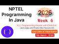 NPTEL Programming in Java Week 6🔥 All Programming Solutions + Code Link (2026)