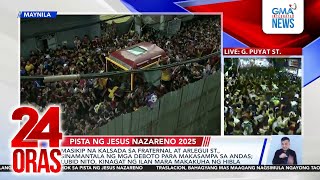 Masikip na kalsada sa Fraternal at Arlegui St., sinamantala ng mga deboto para makasampa...| 24 Oras