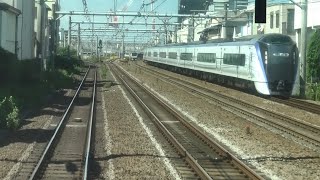 夏晴れの中央総武緩行線 東中野駅～中野駅間を走行するE231系の前面展望