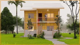 REQUEST #89 | 4 BEDROOM 2 STOREY HALF AMAKAN | SIMPLE HOUSE DESIGN