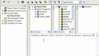 Crystal Reports Tutorial Crystal Reports Formula Syntax Business Objects Training Lesson 9.1