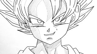 Drawing Goku GT SSJ/孫悟空 GT 超サイヤ人 描いてみた