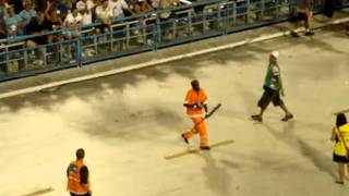 Rio de Janeiro, Brasil trip to sampodromo Feb 2010. Samba dance by a cleaning guy