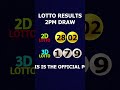 Lotto Result December 03, 2024 2pm Draw #shorts