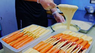 Popular Cheese Hot Dog/ 韓國起司熱狗製作（奶酪熱狗）/줄서서 먹는 치즈 핫도그  - Taiwanese Street Food