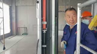 Installation for aluminum spiral door