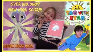 Over 100,000?! NEW HIGH SCORE! Let's Play TAG WITH RYAN ToysReview Game | SUPER RARE RYAN