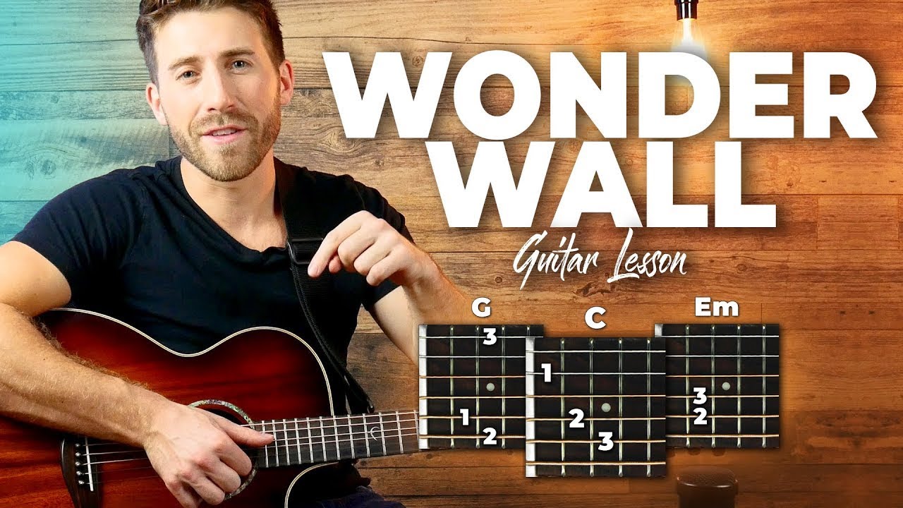 Wonderwall Guitar Tutorial (Oasis) Easy Chords Guitar Lesson - YouTube