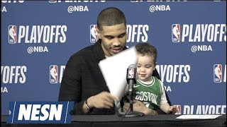 Jayson Tatum Celtics vs. Pacers East Conf. First Round Game 2 Postgame Press Conference