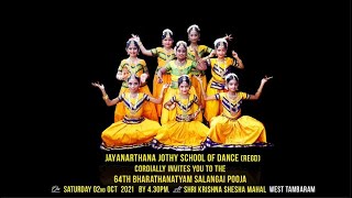 64th bharathanatyam salangai pooja | on saturday 2nd oct 2021 | live streaming 4.30pm onwards