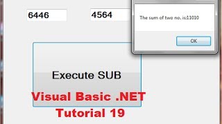 Visual Basic .NET Tutorial 19 - Understanding User Defined Subs VB.NET