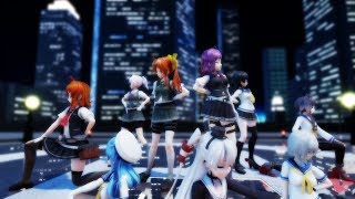 【MMD艦これ】陽炎型9人で【威風堂々】