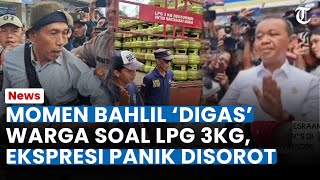 PANIK? EKSPRESI Bahlil Saat 'Digas' Warga terkait Lpg 3 Kg, Tersenyum Tipis dan Beri Isyarat Tangan