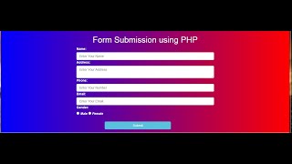 PHP - Insert Form Data Into MYSQL Database Using PHP | Bootstrap | Tutorial For Beginners