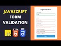 JavaScript Form Validation - JavaScript Beginner Projects