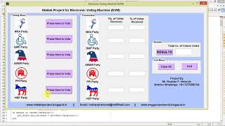 Electronic Voting Machine EVM Using Matlab Project Code