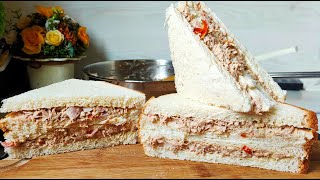 Simple Tuna Sandwich Recipe | Tuna Sandwich with Mayo