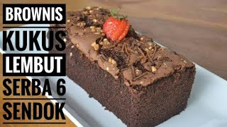 Brownies Kukus - Resep Brownies Kukus Lembut Serba 6 Sendok Tanpa Mixer dan Oven || Resep Ke 3
