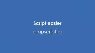 Validate your script and debug faster with ampscript.io