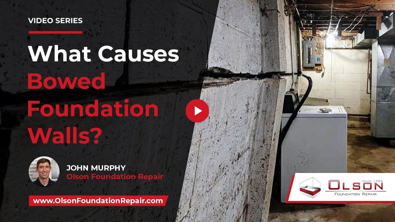 What Causes Bowed Foundation Walls? | Olson Foundation Repair - YouTube